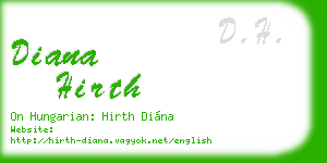 diana hirth business card